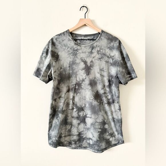 BYLT Short Sleeve Cotton Tee Shirt in Gray Cloud Dye - Size L - Picture 1 of 6